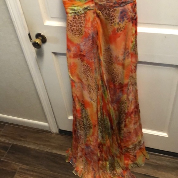 One Shoulder Orange TonyB Prom Formal Dress - Picture 8 of 8